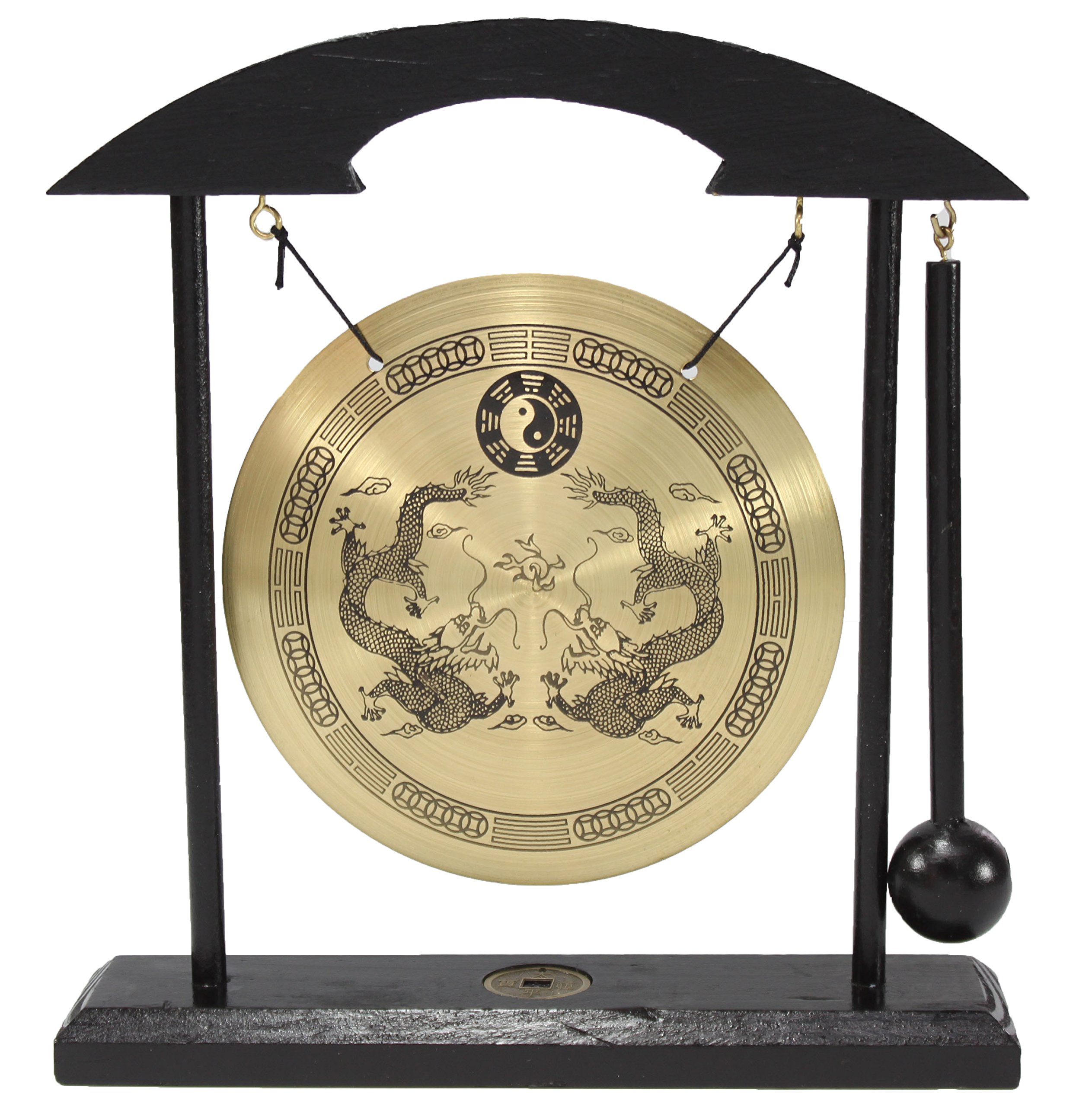 Brass Zen Table Gong Feng Shui for Home Office Desktop