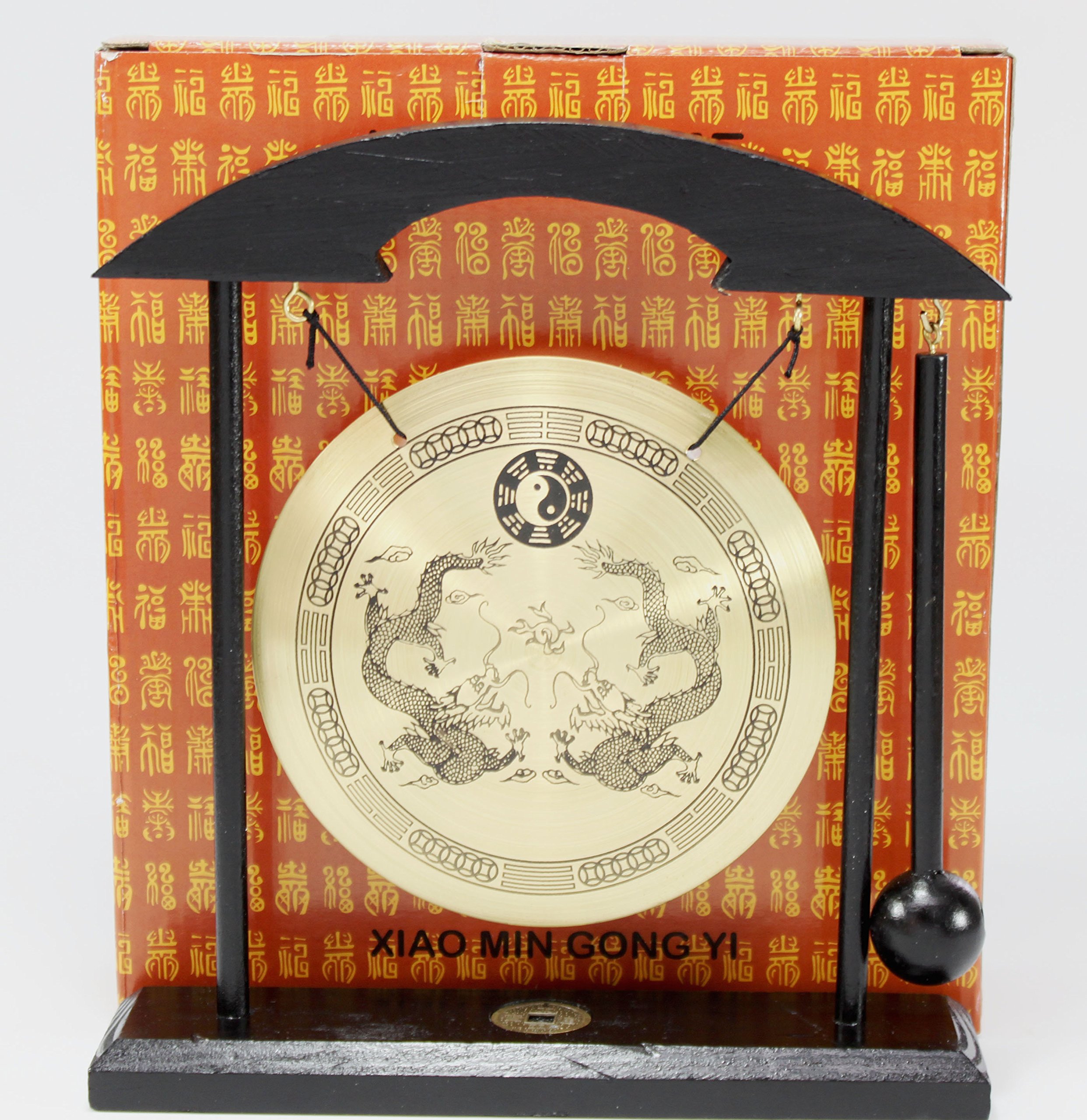 Brass Zen Table Gong Feng Shui for Home Office Desktop