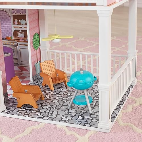 KidKraft Country Estate Wooden Dollhouse for 12" Dolls with 31Piece Accessories