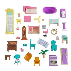 KidKraft Country Estate Wooden Dollhouse for 12" Dolls with 31Piece Accessories