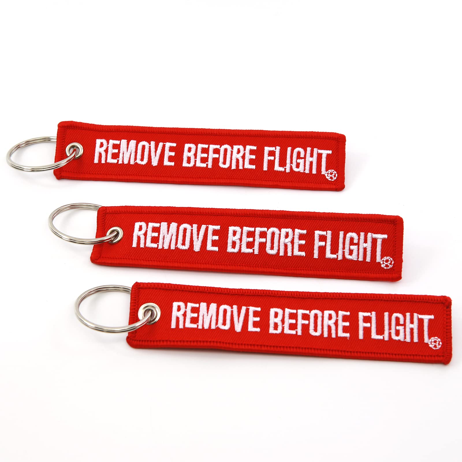 Rotary13B1 Remove Before Flight Key Chain - 3 Pack Red