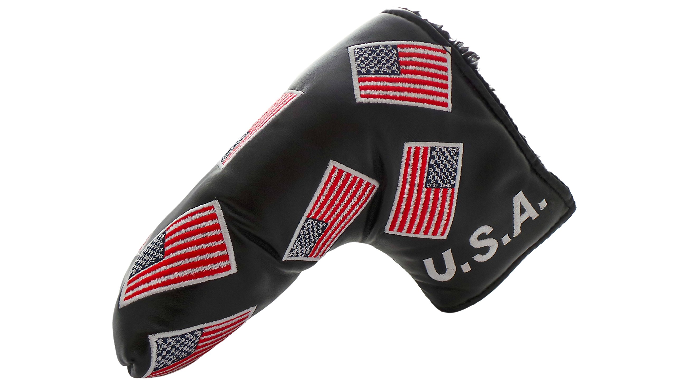 USA Patriotic Golf Putter Cover Head Covers Black Red White Blue blade Style Classic Traditional Headcover Putters Limited Edition