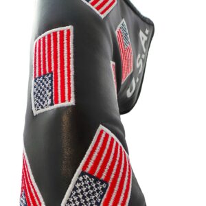 USA Patriotic Golf Putter Cover Head Covers Black Red White Blue blade Style Classic Traditional Headcover Putters Limited Edition