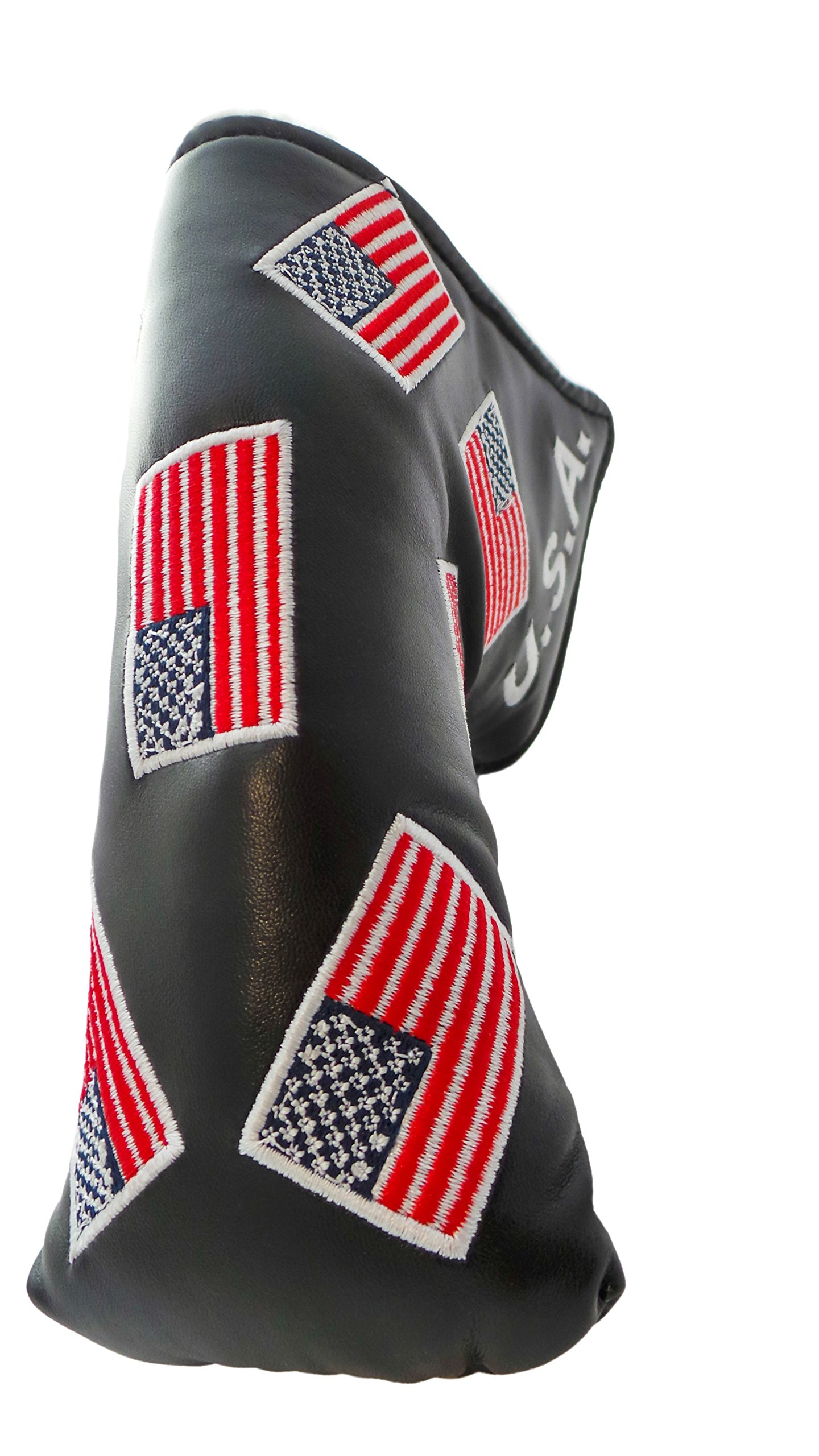 USA Patriotic Golf Putter Cover Head Covers Black Red White Blue blade Style Classic Traditional Headcover Putters Limited Edition