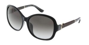 salvatore ferragamo sf744sla 001 sunglasses black/grey gradient lenses 59mm