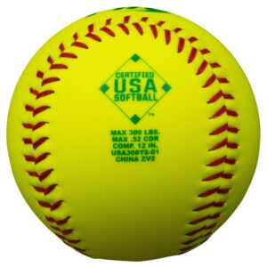 Baden ASA Fire Synthetic Cover Slowpitch Softball 12" (One Dozen)