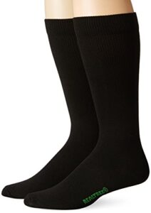 realtree men's lightweight liner boot socks 2 pack, black, large (two-pair pack), 2/579