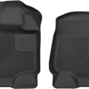 Husky Liners X-act Contour Floor Mats | Fits 2015 - 2024 Ford F-150 SuperCrew/SuperCab (Includes 2022 - 2024 Lightning Model) | Front Row, 2-pc Black - 53341