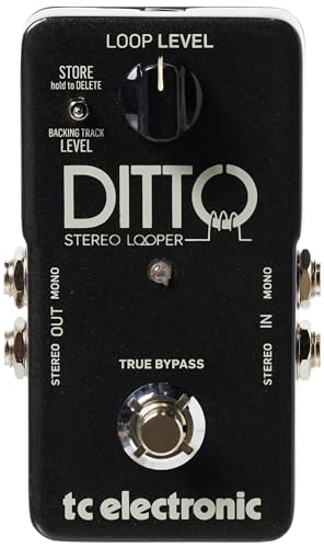 TC Electronic DITTO STEREO LOOPER Highly Intuitive Looper Pedal with Stereo I/O and Loop Import/Export