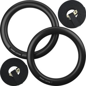 gymnastic rings and straps - heavy duty for gymnastics, crossfit, & fitness training - best olympic home gym set