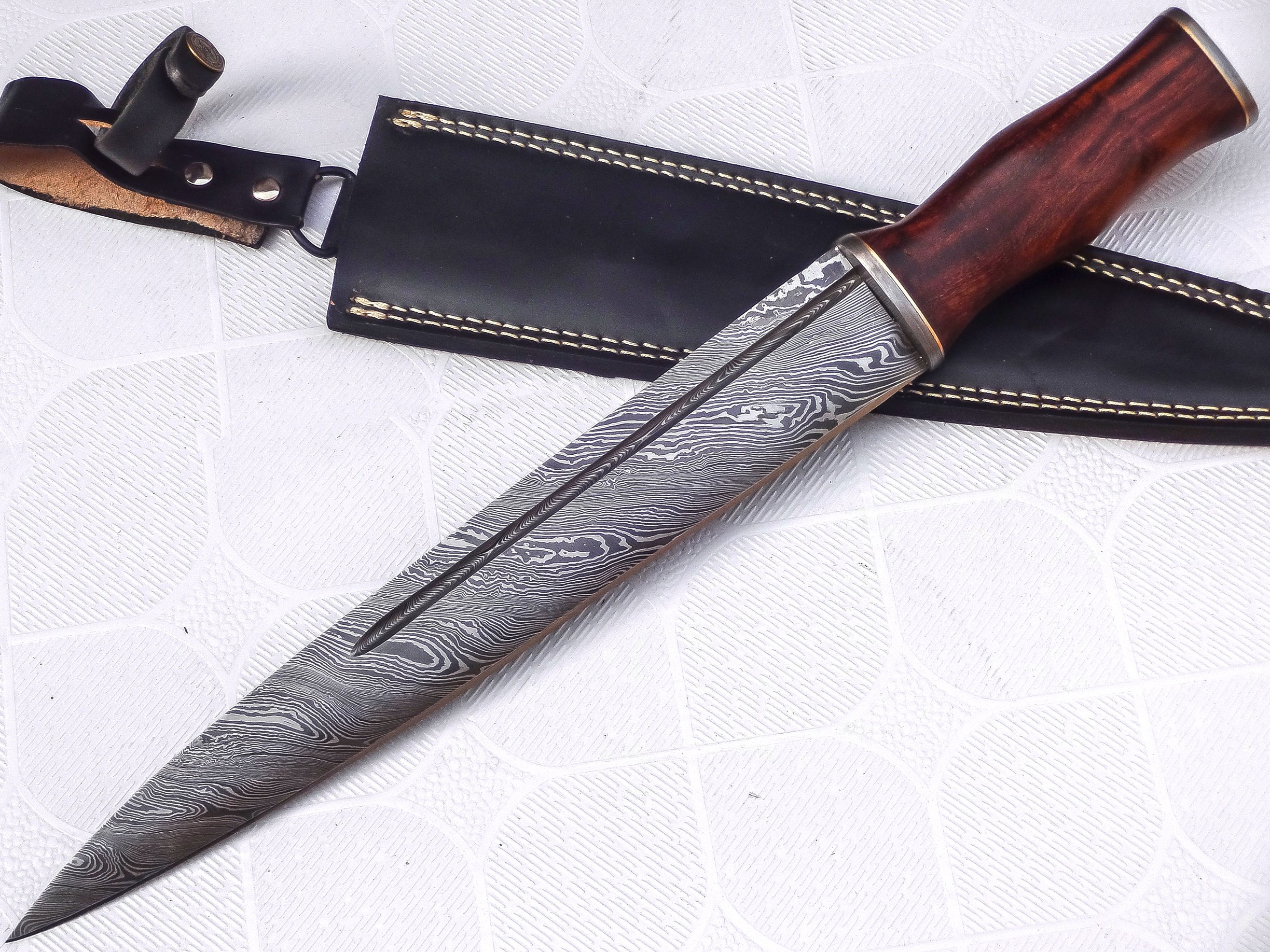 Poshland REG-212, Custom Handmade Damascus Steel 17 Inches Dirk Blade Knife (REG-212)