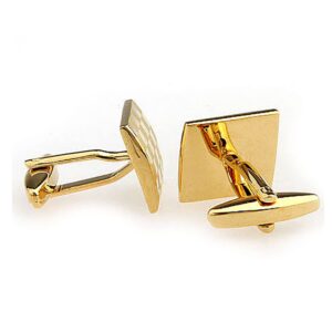 Laser Engraving Cufflinks Platinum Plated Gold Cuff Links