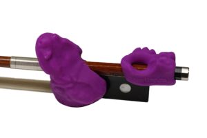 original bow buddy purple raspberry 2-piece set: things 4 strings bow hold buddies violin/viola teaching aid accessory