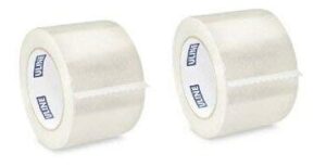 uline industrial shipping & packing tape 3" x 110 yards 2.0 mil - clear (2 pack)