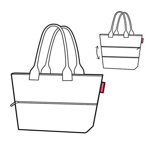 reisenthel shopper e1 dots - LLarge capacity and expandable bag made of water repellent and recycled polyester fabric