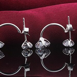 Infinite U 925 Sterling Silver Double Ball Earrings Jacket Front Back 2 in 1 Stud Earrings (A)