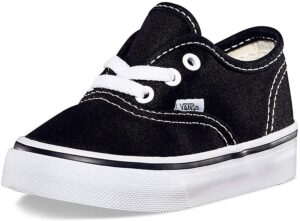 vans kids' authentic core skate shoe black 3