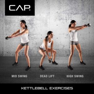 CAP Barbell Black Cast Iron Kettlebell | 35 Pounds