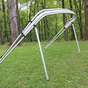 Vortex Direct Navy Blue Fabric Square Tube 4 Bow Frame Bimini Top 10' Long, 91"-96" Wide, 54" Tall