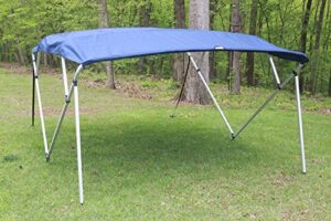 vortex direct navy blue fabric square tube frame 4 box bimini top,10' long, 97"-103" wide, 54" tall