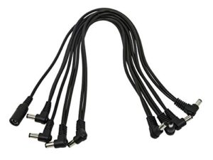 monoprice 8-head multi-plug daisy-chain cable - 12-inch, 2.1mm pins for guitar pedal power adapters