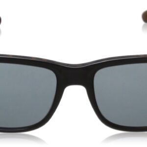 POLO RALPH LAUREN Mens PH4098 Square Sunglasses, Top Black On Jerry Tortoise/Grey, 57 mm