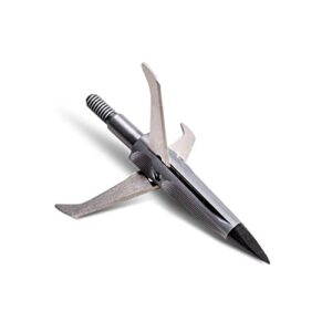 new archery products spitfire xxx 100-grain 2 inch cutting diameter 3-blade durable precise front-deploying bow hunting broadhead - 3 pack