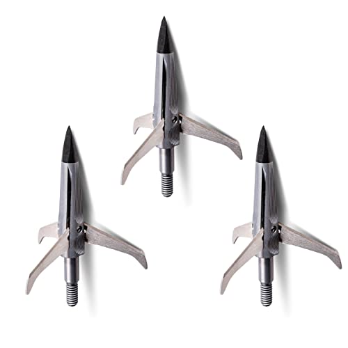 NEW ARCHERY PRODUCTS Spitfire XXX 100-Grain 2 Inch Cutting Diameter 3-Blade Durable Precise Front-Deploying Bow Hunting Broadhead - 3 Pack