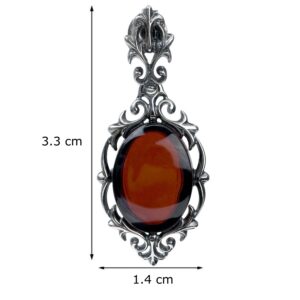 Ian and Valeri Co Cherry Amber Sterling Silver Antique Finish Stud Earrings