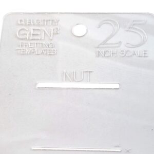 25-inch GEN2 Fretting Scale Marking Template for Guitars - Popular Scale used on National(TM) and Paul Reed Smith(TM) Guitars