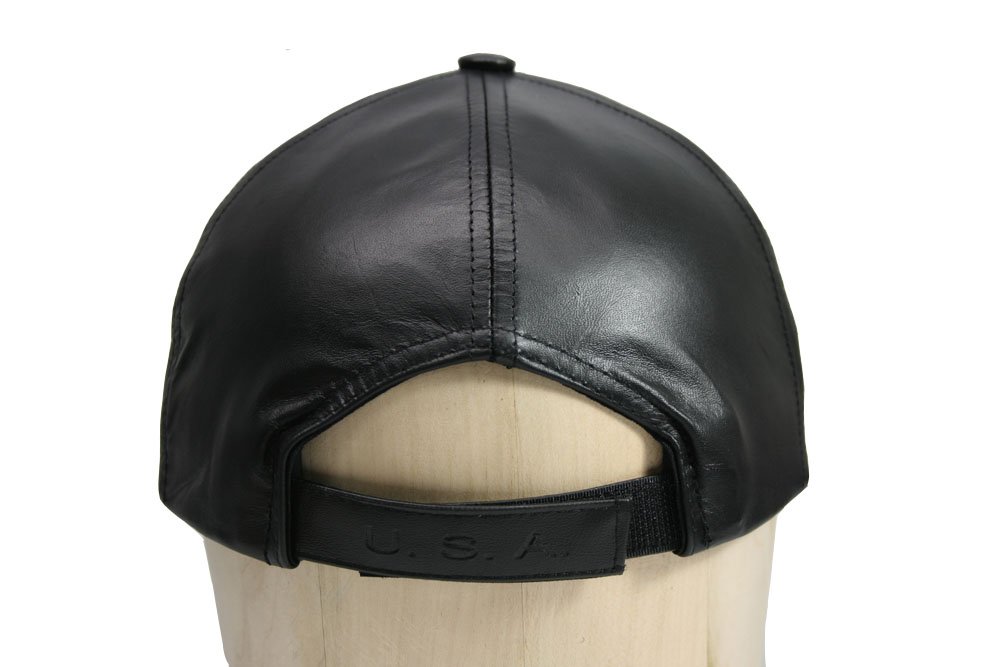 Emstate Genuine Cowhide Leather Unisex Adjustable Baseball Cap Made in USA (Hunter Green)