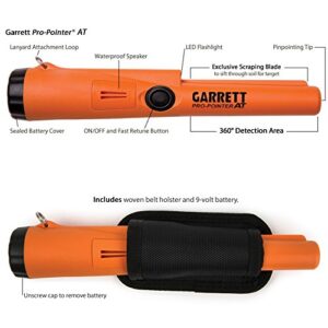 Garrett Pro Pointer AT Metal Detector Waterproof with Camo Digger's Pouch and Edge Digger