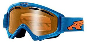 arnette mini series kid's snow goggles an5005 for skiing and snowboarding (team blue/orange w/ persimmon lens)