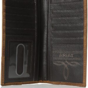 ARIAT Men's wallets Gator Print Rodeo, Brown, One Size