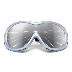 glofx padded diffraction ski goggles rave rainbow prism kaleidoscope lightshow lenses