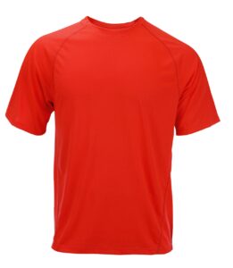 adidas men's short sleeve climalite tee (large, neon orange)