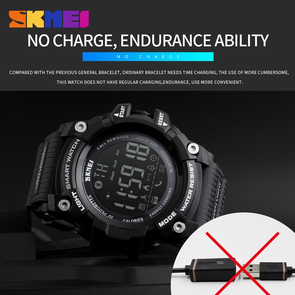 FANMIS Men Multifunction Smart Watch Pedometer Calories Digital Military Sport Watches Bluetooth for Android iPhone Activity Tracker Call Text Notification Monitor