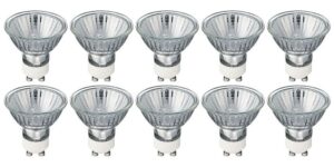 kor mr16/gu10 - flood - gu10 halogen light bulb (twist & lock) base - 120v - mr16 light bulb mr16 (35 watt, 10 pack 35 watt)