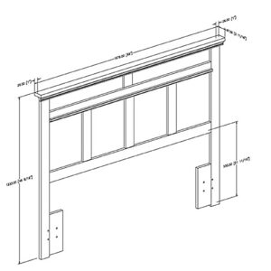 South Shore Versa Headboard, Weathered Oak, Gray Maple