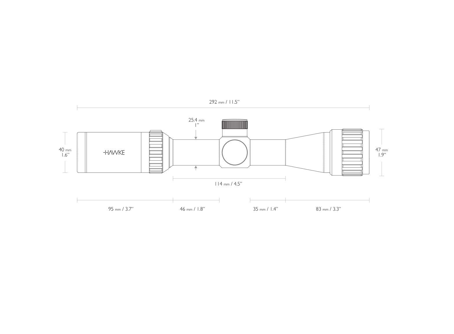 Vantage IR Riflescope 2-7X32 AO, 1", Mil Dot (Etched)