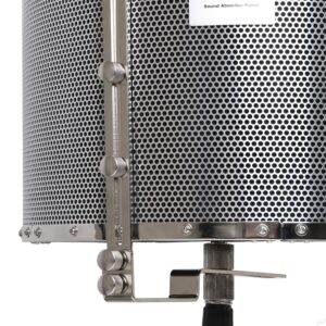 LyxPro VRI-20 Sound Absorbing Acoustic Foam Isolation Portable Microphone Shield, Vocal Recording Panel, High Performance - Stand Mountable