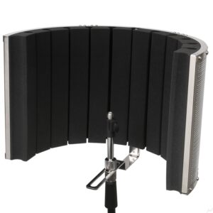 LyxPro VRI-20 Sound Absorbing Acoustic Foam Isolation Portable Microphone Shield, Vocal Recording Panel, High Performance - Stand Mountable