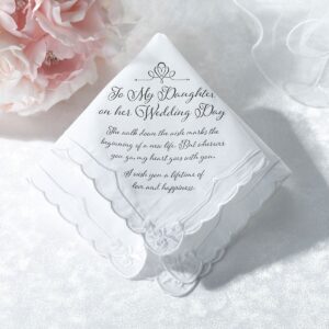 Lillian Rose mens Lillian Rose Daughter Verse Wedding Gift Keepsake Hankie, Multi-colour, One Size US, 6.5"