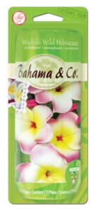 bahama & co. scented flower necklace car & home odor eliminating air freshener - waikiki wild hibiscus