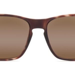 Maui Jim Men's and Women's Mixed Plate Polarized Rectangular Sunglasses, Matte Tortoise Rubber/HCL® Bronze, Medium