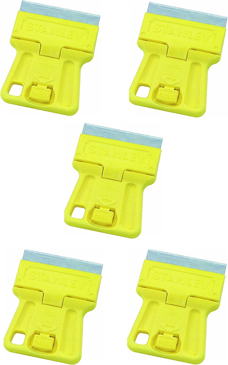 Stanley 28-100 1-3/16" High Visibility Mini Razor blade scraper (5 Pack)