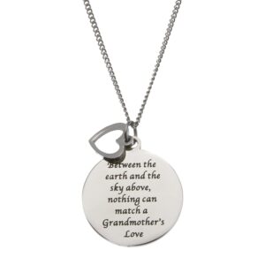 "Between The Earth And The Sky Above Nothing Can Match A Grandmother's Love" Grandmother's Necklace, Gifts for Grandmother