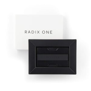 Radix One Slim Wallet (Black/Black) - Minimalist Ultralight Thin Polycarbonate Money Clip