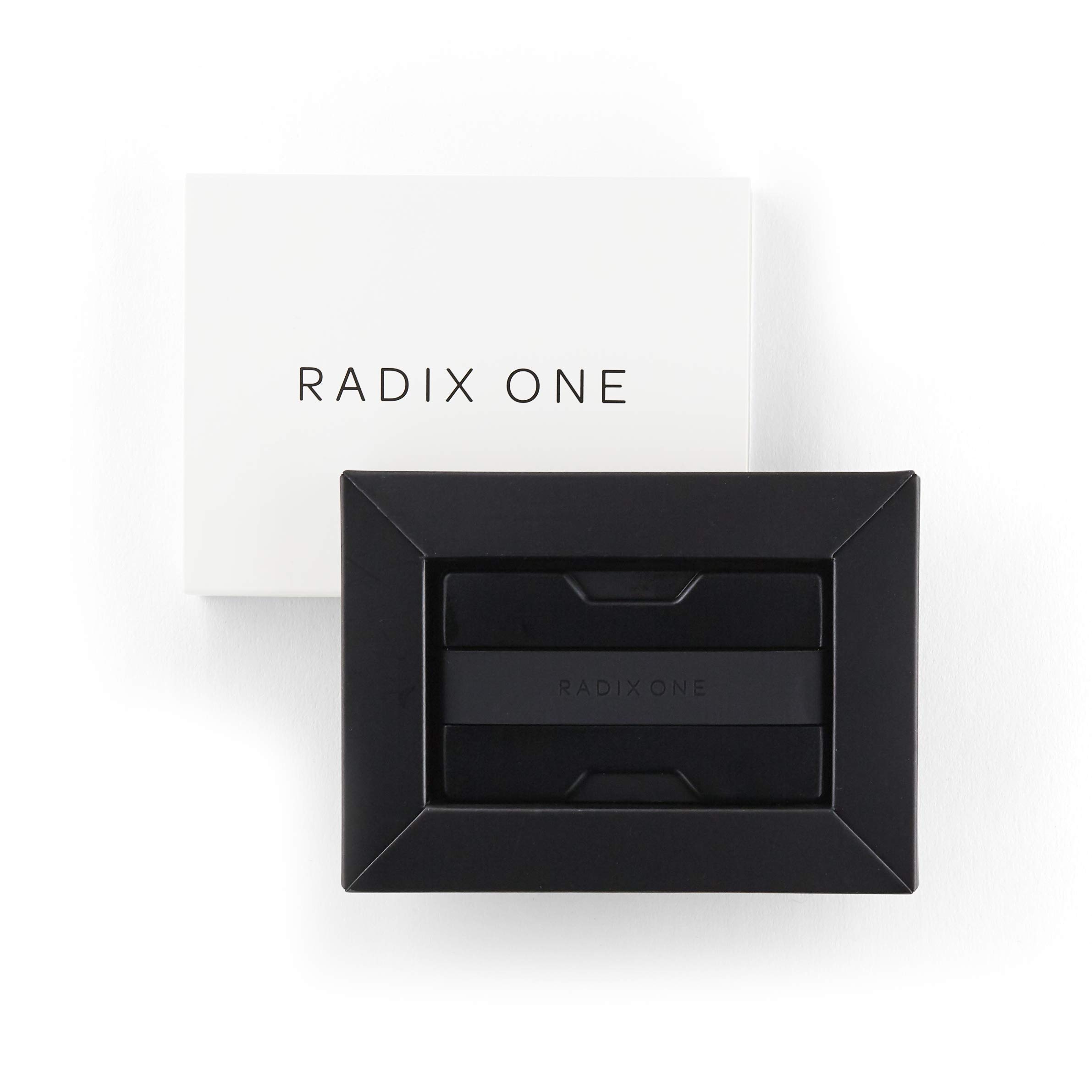 Radix One Slim Wallet (Black/Black) - Minimalist Ultralight Thin Polycarbonate Money Clip