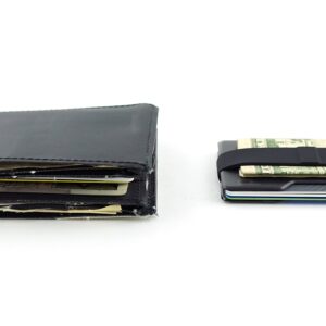 Radix One Slim Wallet (Black/Black) - Minimalist Ultralight Thin Polycarbonate Money Clip